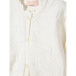 Elisabetta Franchi Cardigan Tinta Unita con Ricami per Bambina EFMA160 PANNA ELISABETTA FRANCHI 