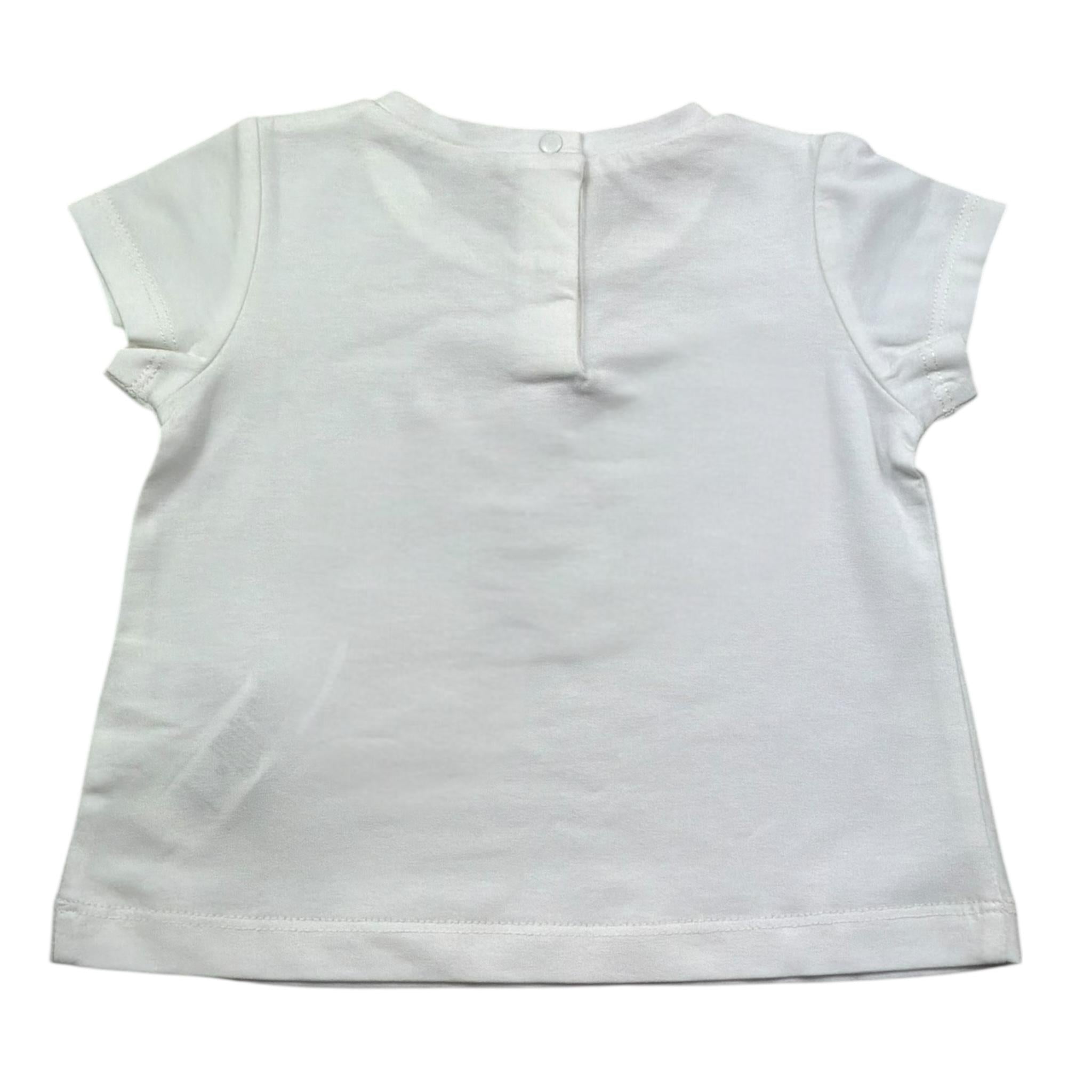 Liu Jo T-Shirt Girocollo Tinta Unita con Brillantini per Neonata HA5037 BIANCO LIU JO 