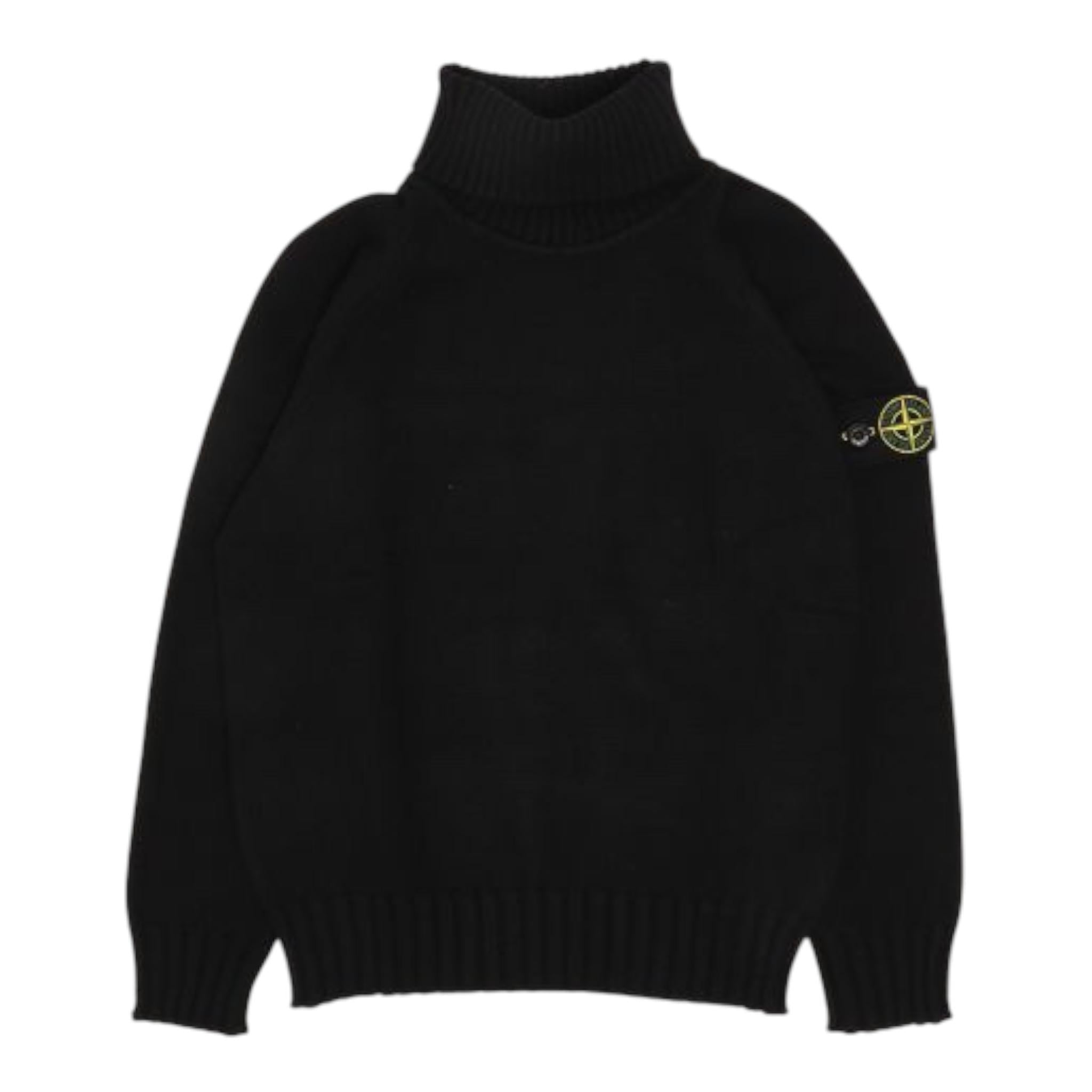 STONE ISLAND maglia collo alto tinta unita con logo Blu per Neonato 8116504A2N BLU STONE ISLAND 