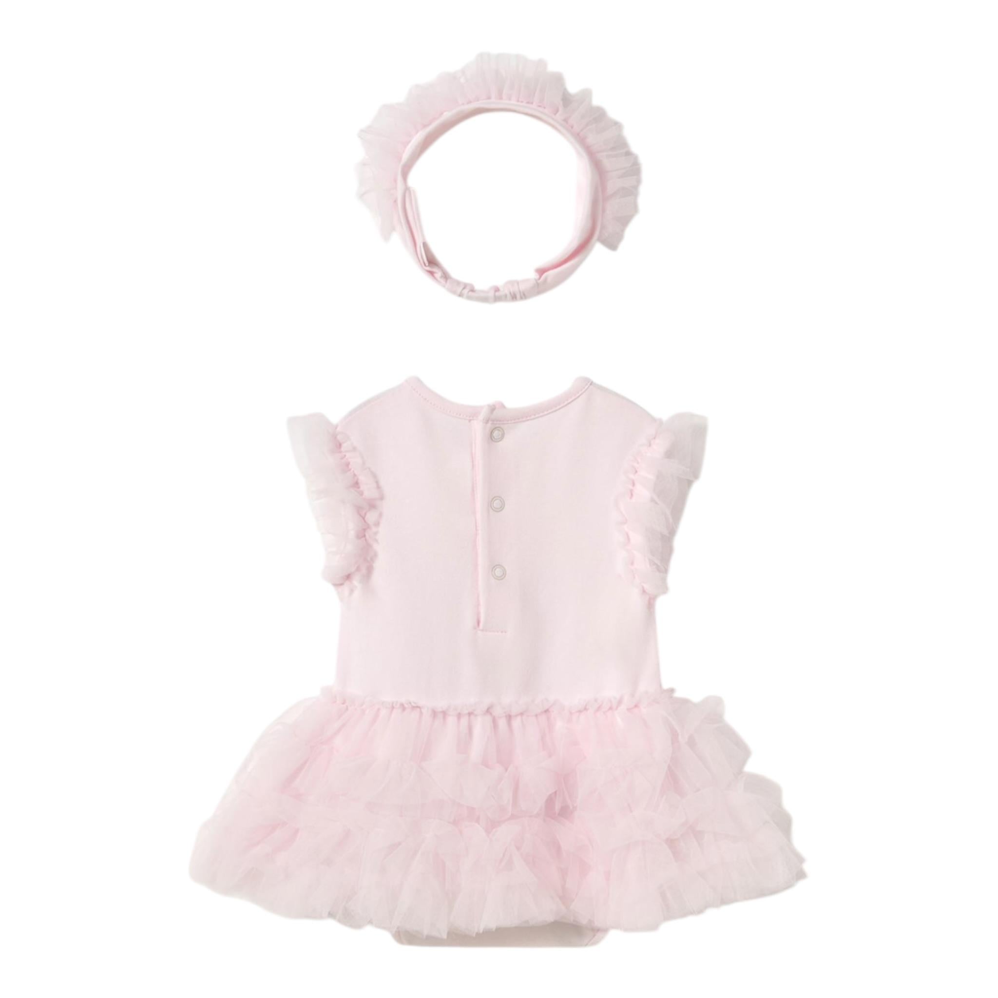 Mayoral Body Mezza Manica Tinta Unita con Fascia Capelli per Neonata 1756 ROSA MAYORAL 