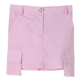 Pinko Gonna Tinta Unita Con Elastico In Vita E Tasconi Rosa Per Bambina
