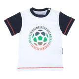 Bikkembergs T-Shirt Girocollo Tinta Unita con Maniche In Contrasto per Bambino BK1732J BIANCO BiKKEMBERGS 