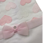 Ninnaoh Coperta Tinta Unita con Fantasia Cuori per Neonata E21COP14 BIANCO NINNAOH 