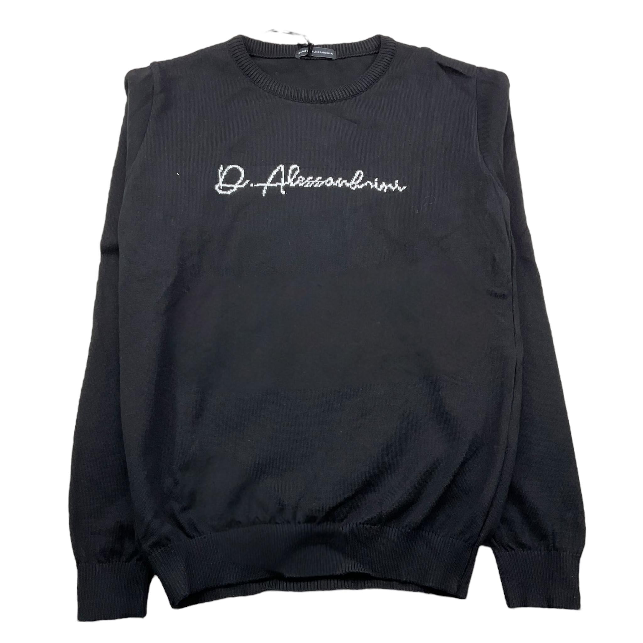 DANIELE ALESSANDRINI maglia girocollo tinta unita con stampa Nero per Bambino 1231W00049XXXXX NERO DANIELE ALESSANDRINI 