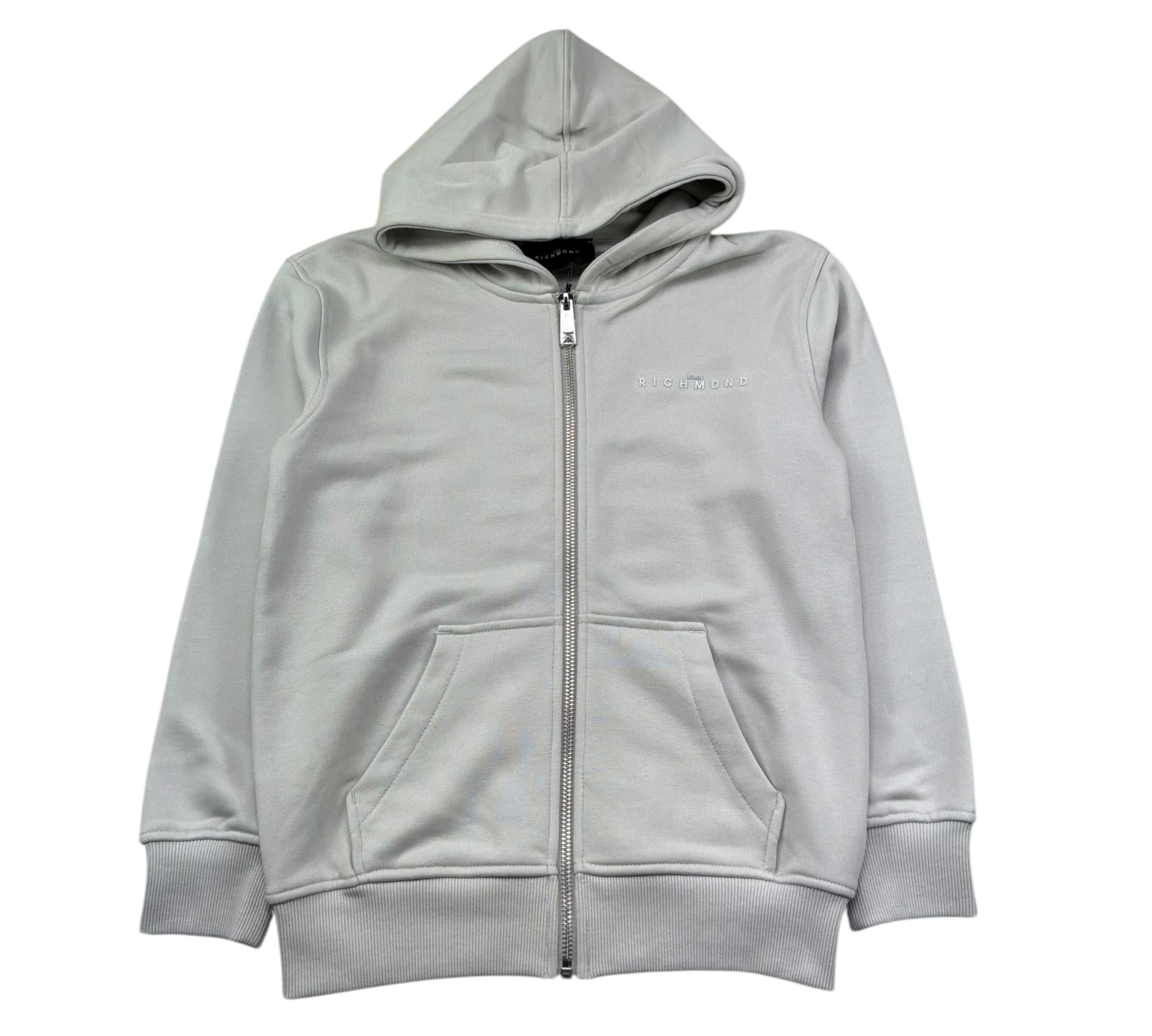 John Richmond Felpa con Zip E Cappuccio Tinta Unita per Bambino RBP26001FE GRIGIO JOHN RICHMOND 
