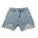 Manila Grace Short In Denim con Girovita Regolabile per Bambina 430PMBS25X AZZURRO MANILA GRACE 