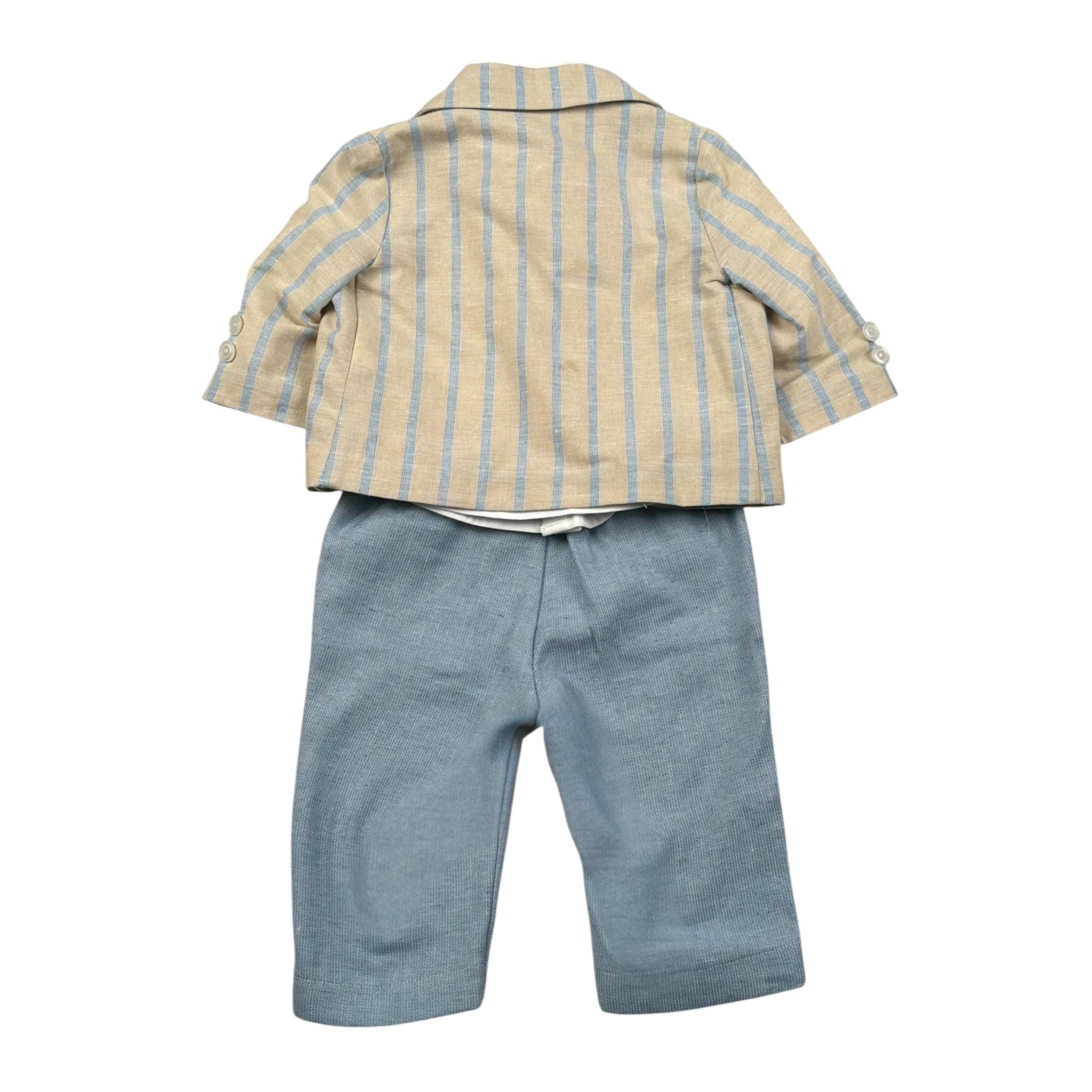 Le Bebe Completo 3 Pezzi Giacca-Camicia-Pantalone per Neonato LBB4933 BEIGE LE BEBE 