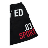 Dsquared2 Bermuda Tuta Tinta Unita con Logo per Bambino DQ0010 NERO DSQUARED2 