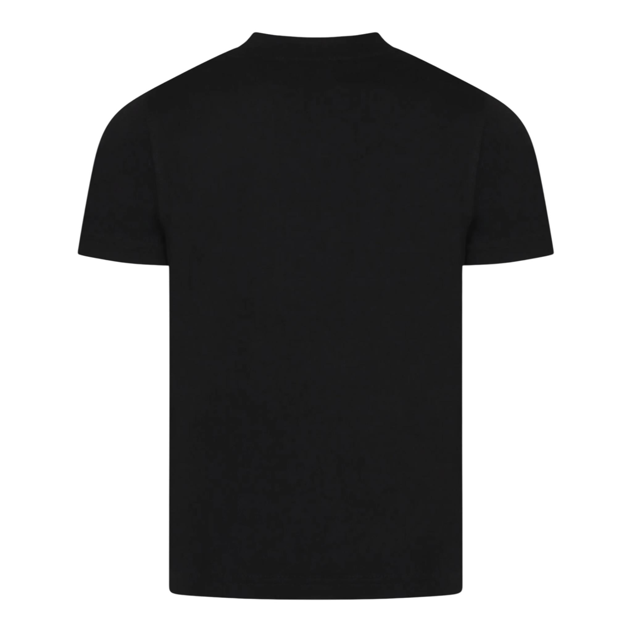 Diesel T-Shirt Girocollo Tinta Unita con Stampa per Bambino J02237XX NERO DIESEL 