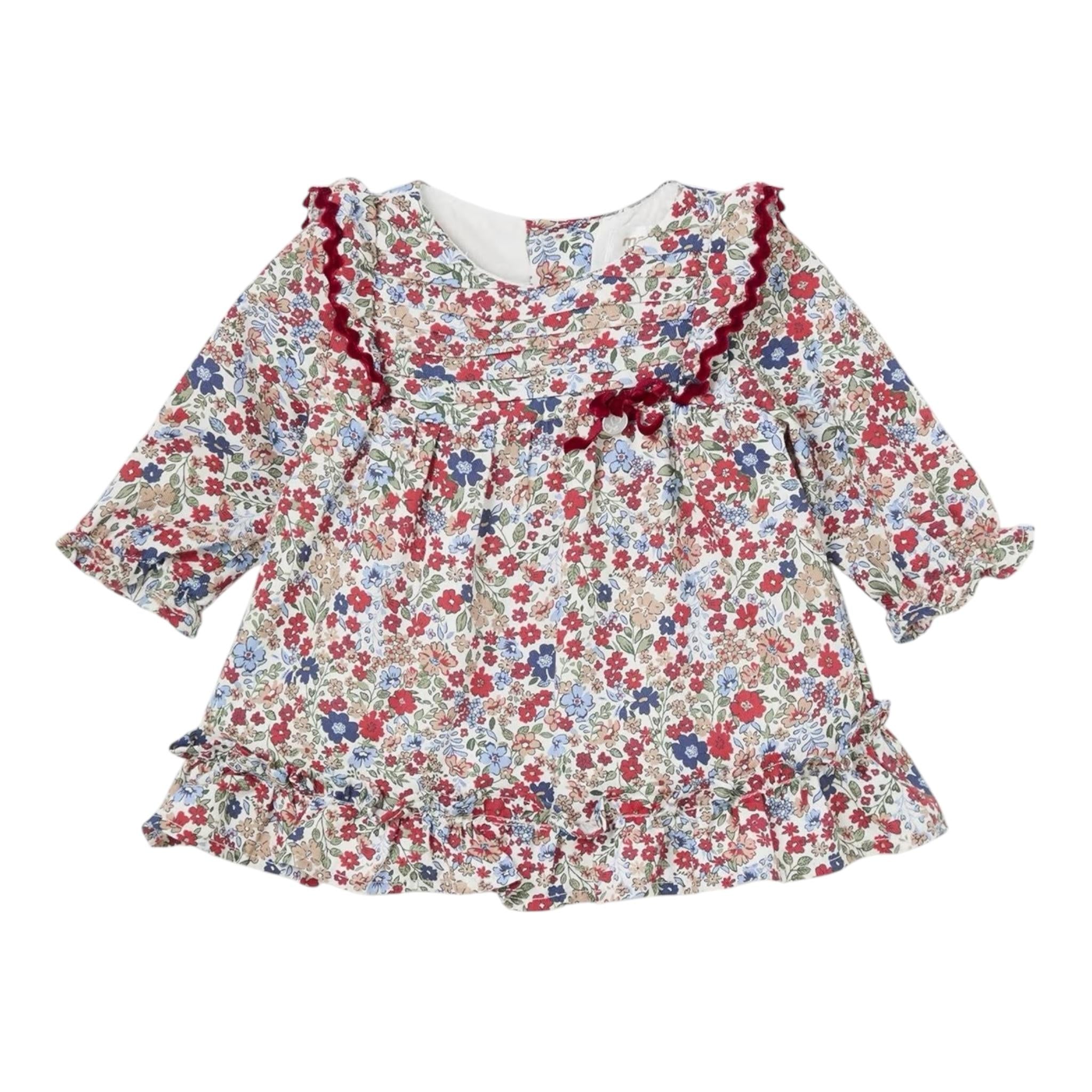 MAYORAL abito tinta unita con fantasia fiori Bianco per Neonata 2887 BIANCO MAYORAL 