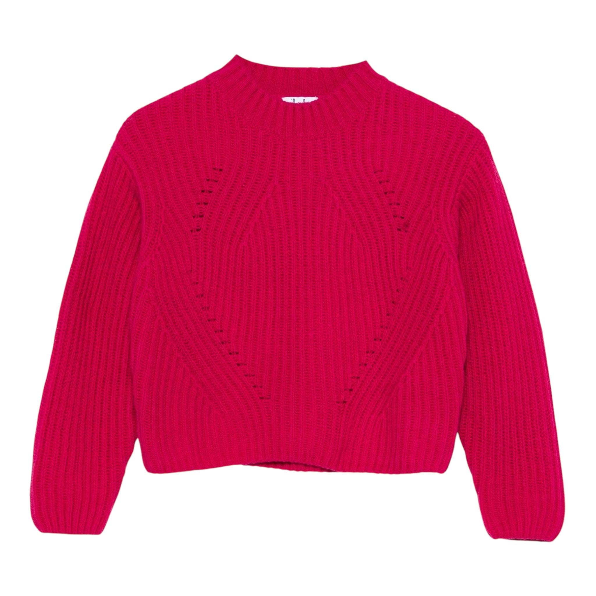 IL GUFO maglia mezzo collo tinta unita Fuxia per Bambina A24MA454EM220J FUXIA IL GUFO 