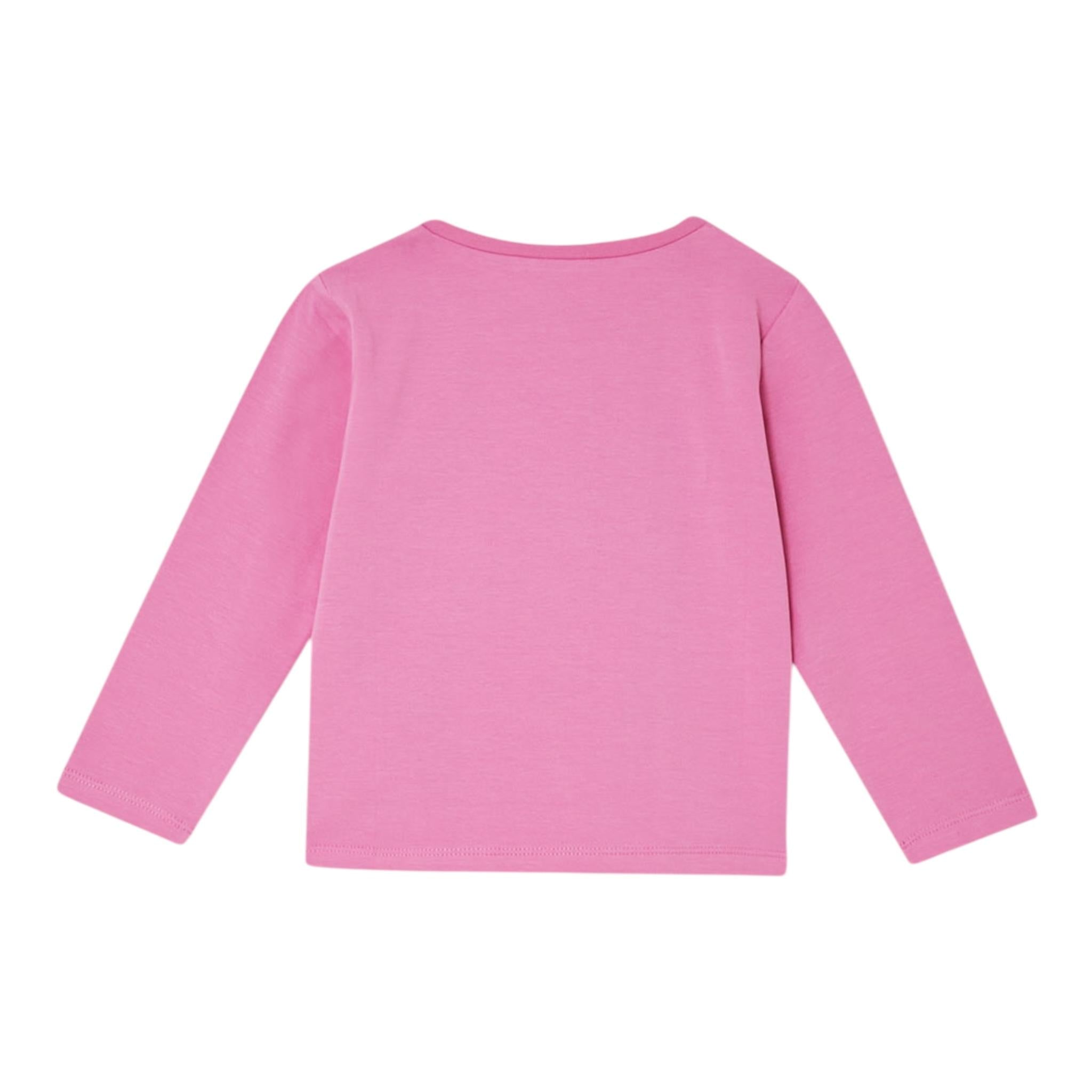 LIU JO shirt girocollo tinta unita con stampa Rosa per Bambina KF4029 ROSA LIU JO 