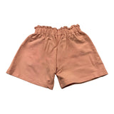Bamboom+Babies Einfarbige Shorts mit elastischer Taille in Lachs für Baby-Mädchen