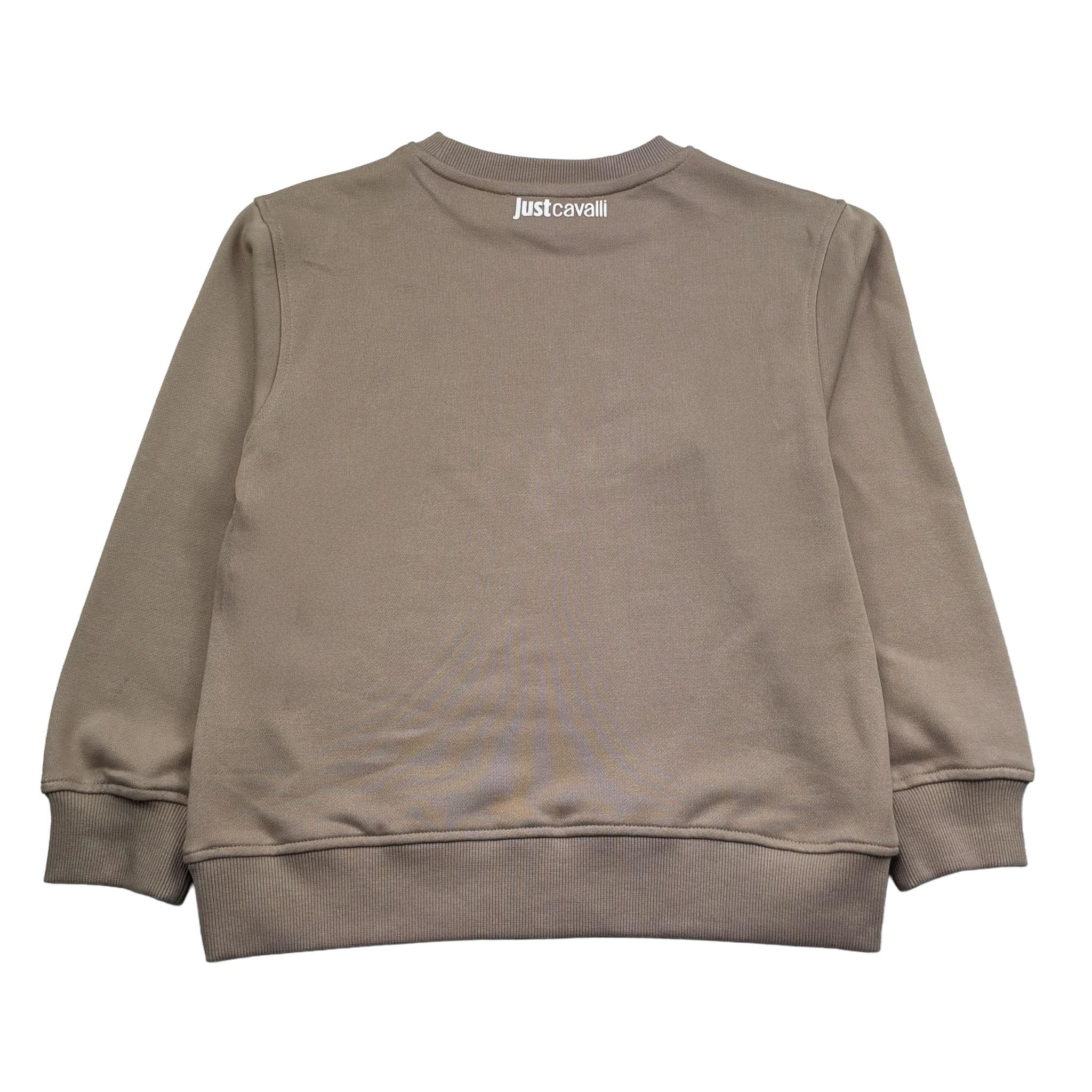 Just Cavalli Felpa Chiusa Girocollo Tinta Unita con Logo per Bambino JBP26010FE BEIGE JUST CAVALLI 
