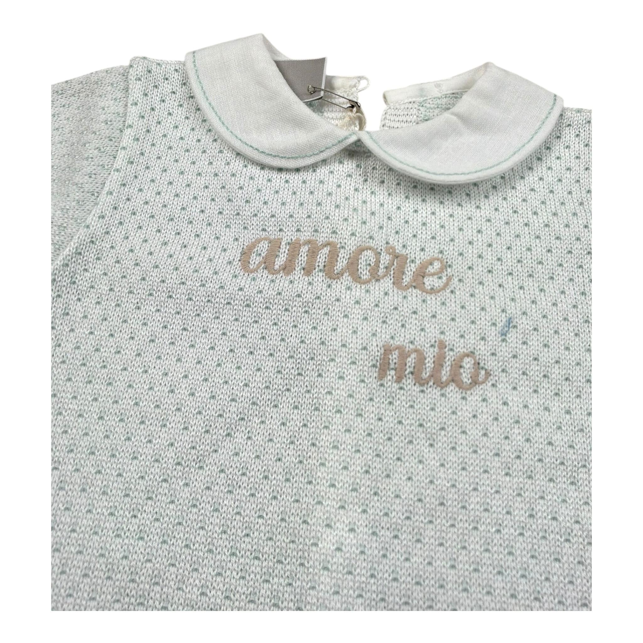 Marlu' Pagliaccetto Mezza Manica Tinta Unita per Neonato EB5415 BIANCO MARLU' 