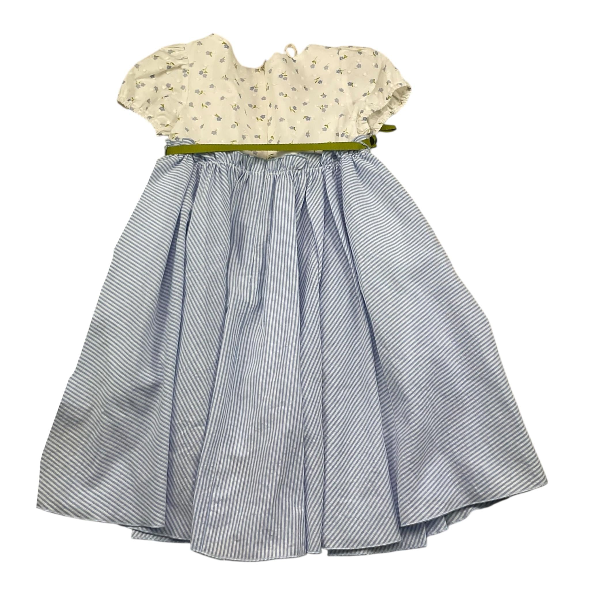 La Stupenderia Abito Mezza Manica Bicolore per Bambina TJAB84 BIANCO/AZZURRO LA STUPENDERIA 