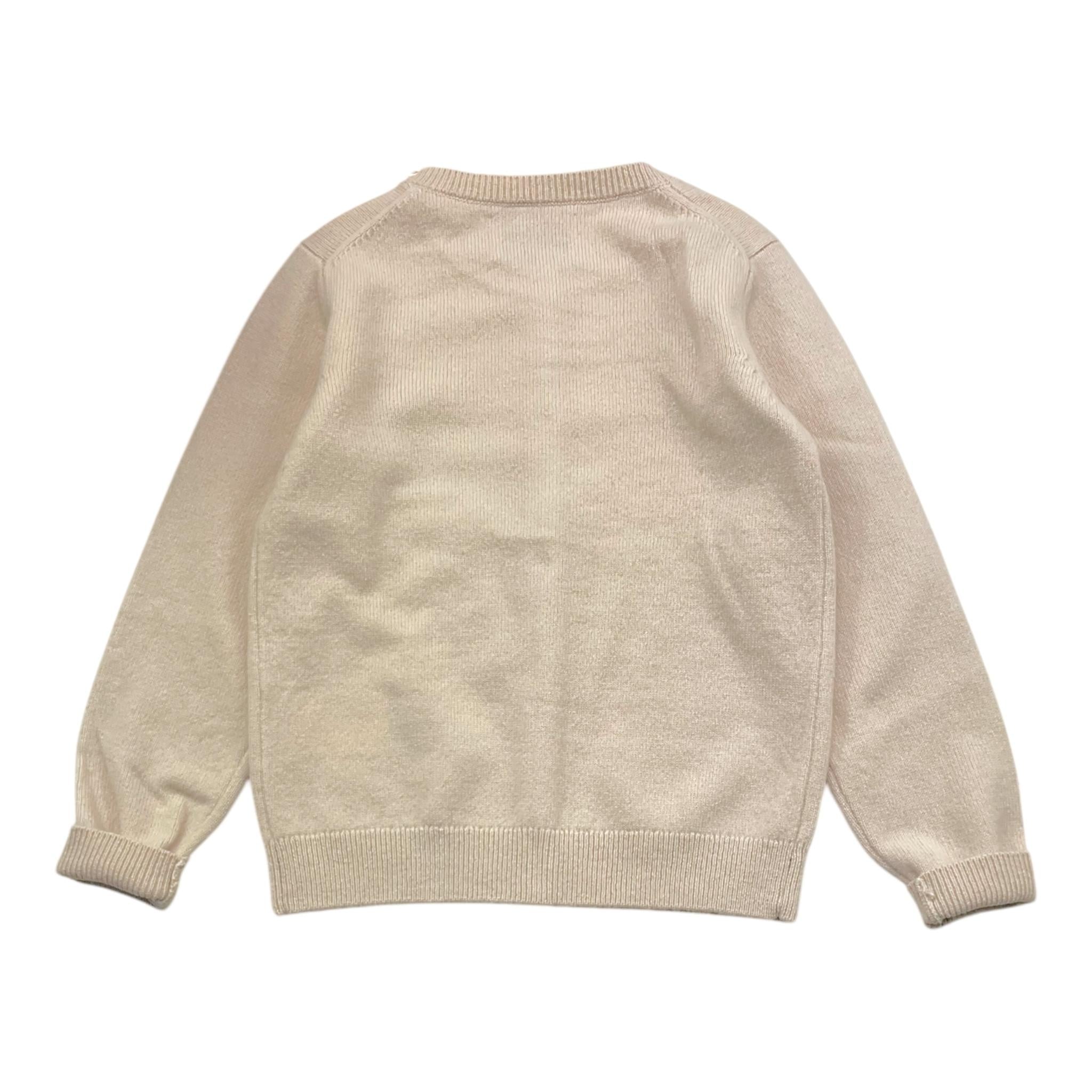 SAINT BARTH cardigan tinta unita con stampa Beige per Bambina BLL005 BEIGE SAINT BARTH 