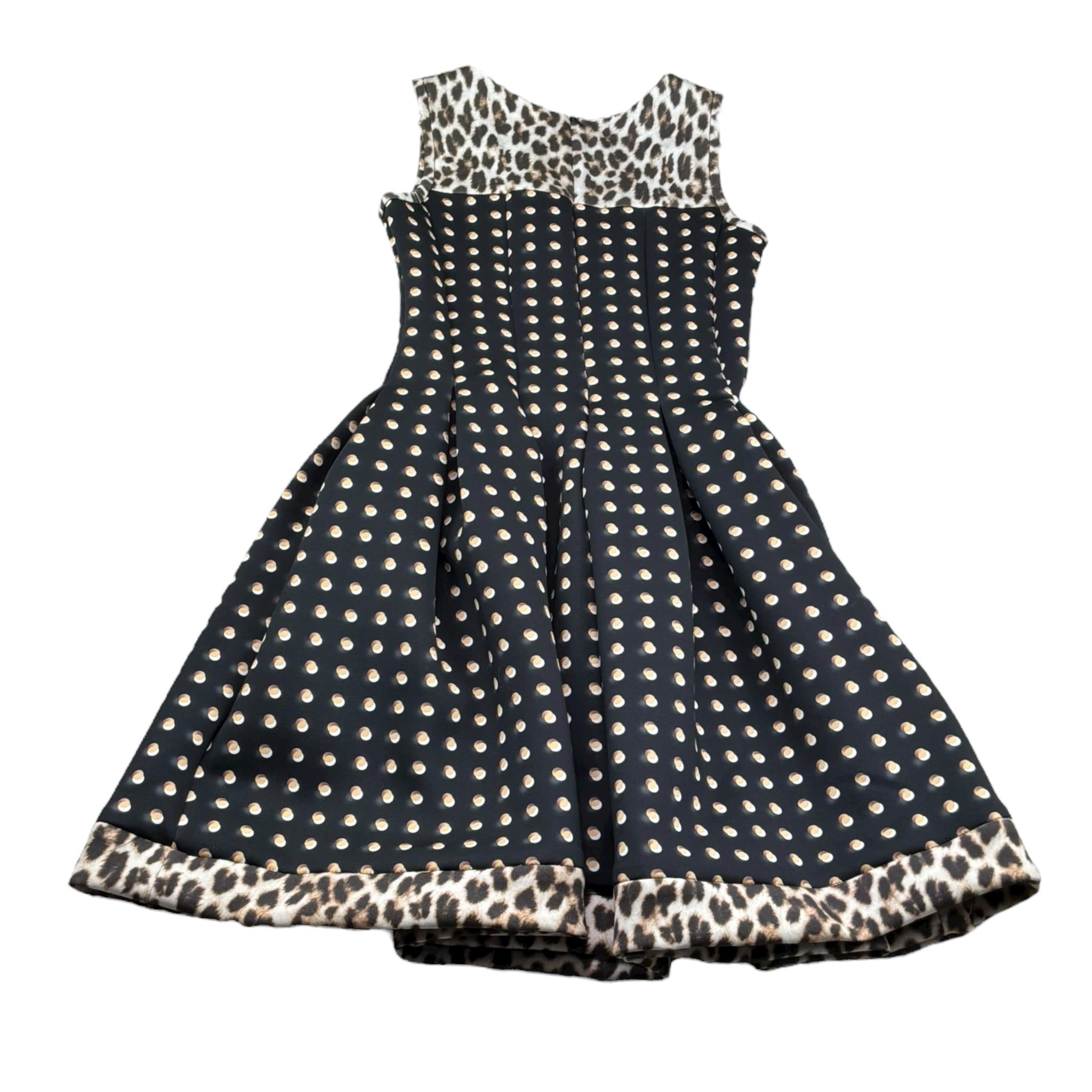 Monnalisa Abito Cerimonia Giromanica con Fantasia per Bambina 418906 NERO MONNALISA 