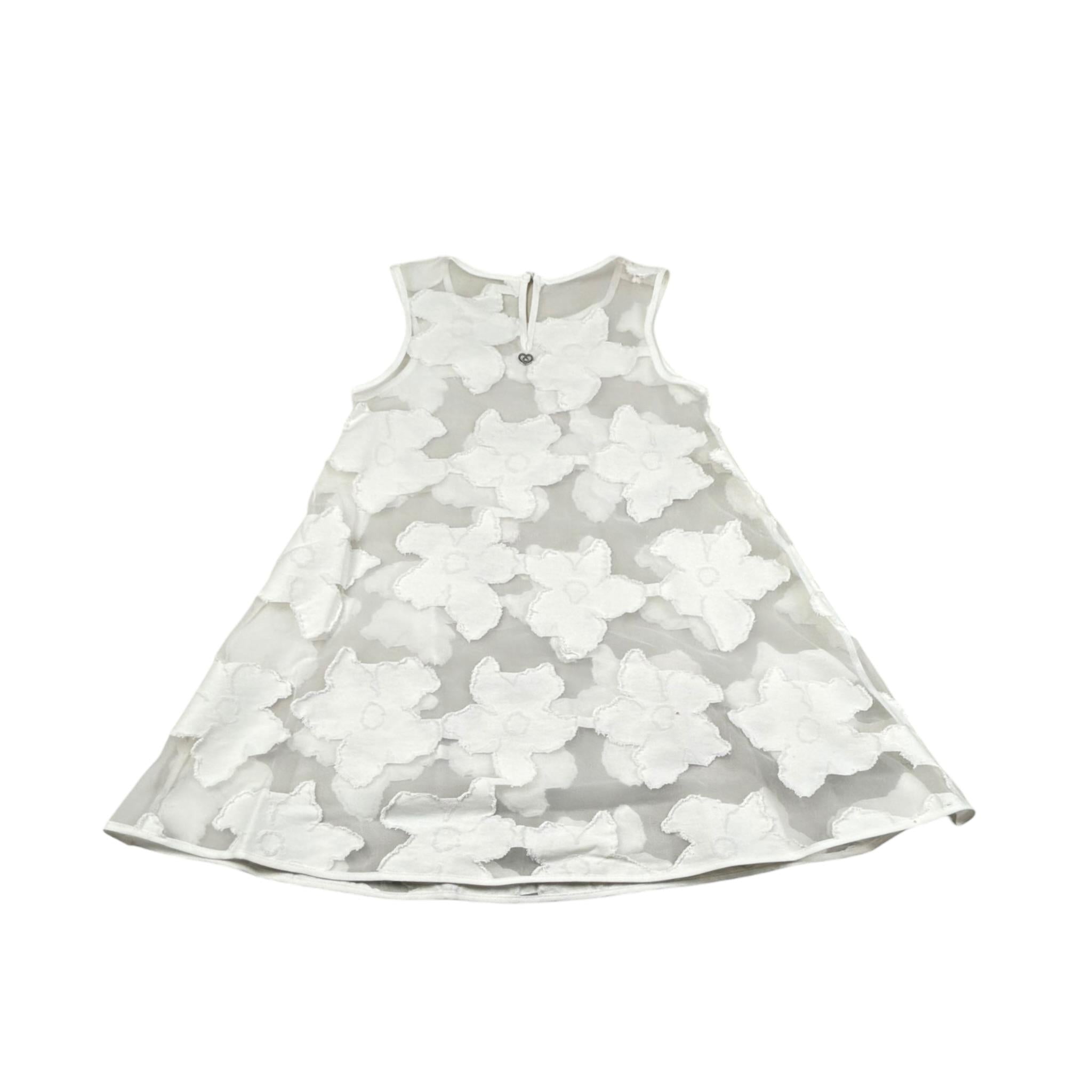 Please Abito Tinta Unita con Sottoveste per Bambina AB043384G73 BIANCO PLEASE 