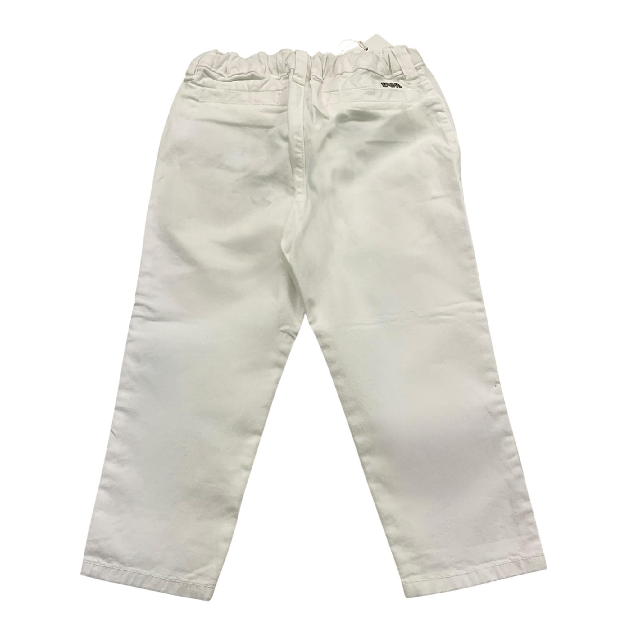 Emporio Armani Pantalone Tinta Unita con Tasche Americane per Neonato 8N4P60N BIANCO EMPORIO ARMANI 