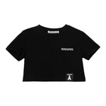 Patrizia Pepe T-Shirt Girocollo Tinta Unita Modello Crop per Bambina 7M0908 NERO PATRIZIA PEPE 