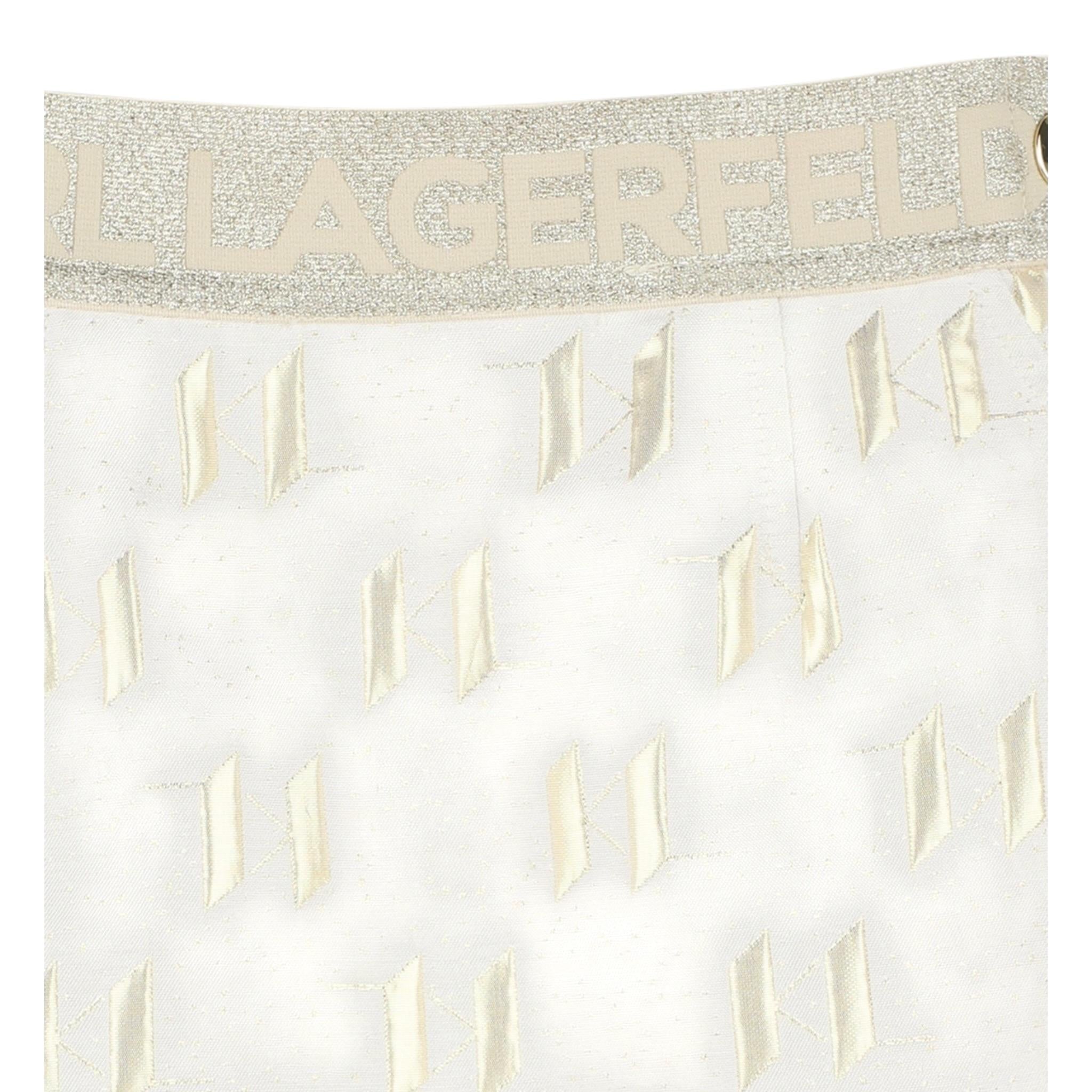 Karl Lagerfeld Gonna Tinta Unita con Elastico In Vita per Bambina Z30584 BEIGE KARL LAGERFELD 