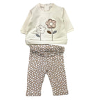 MAYORAL completo 2pz felpa-leggins bicolore con stampa Panna per Neonata 24091 PANNA MAYORAL 