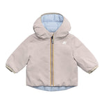 K-WAY giubbino reversibile con zip e cappuccio bicolore Beige/azzurro per Neonato K7132PWOXX BEIGE/AZZURRO K-WAY 