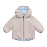 K-WAY giubbino reversibile con zip e cappuccio bicolore Beige/azzurro per Neonato K7132PWOXX BEIGE/AZZURRO K-WAY 