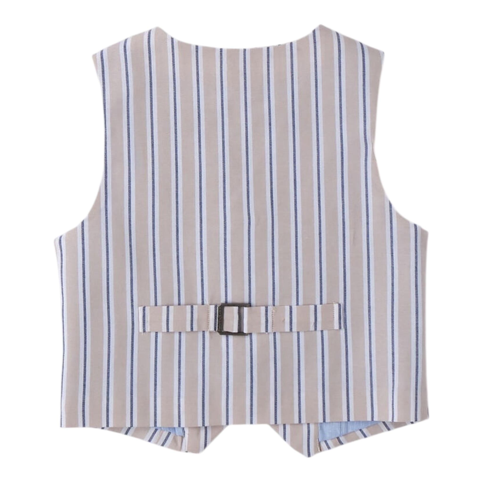 Sarabanda Gilet Fantasia A Righe per Neonato 06190 BEIGE SARABANDA 