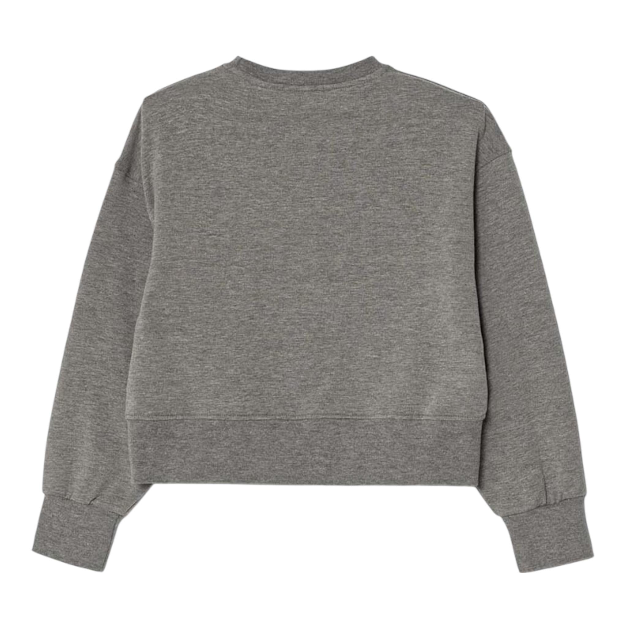 PINKO felpa girocollo tinta unita con stampa Grigio per Bambina F4PIJGSW090 GRIGIO PINKO 