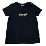 Just Cavalli T-Shirt Girocollo Tinta Unita con Logo per Neonato JIP26035CJ NERO JUST CAVALLI 