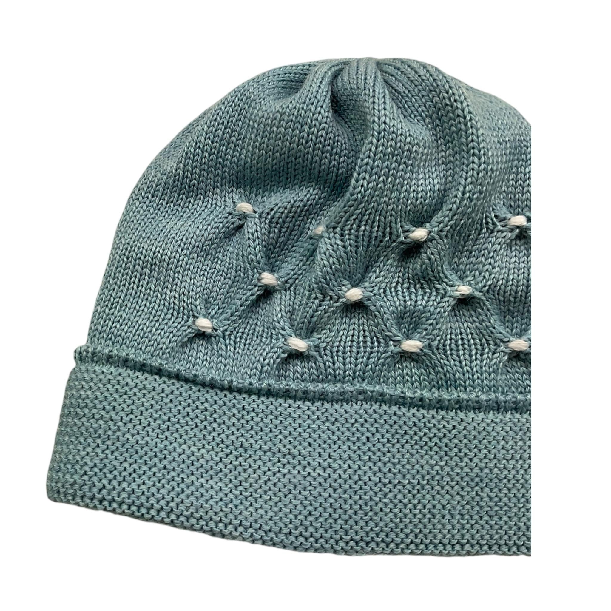 BABY LORD cappello tinta unita con ricami Verde per Neonato 600X VERDE BABY LORD 