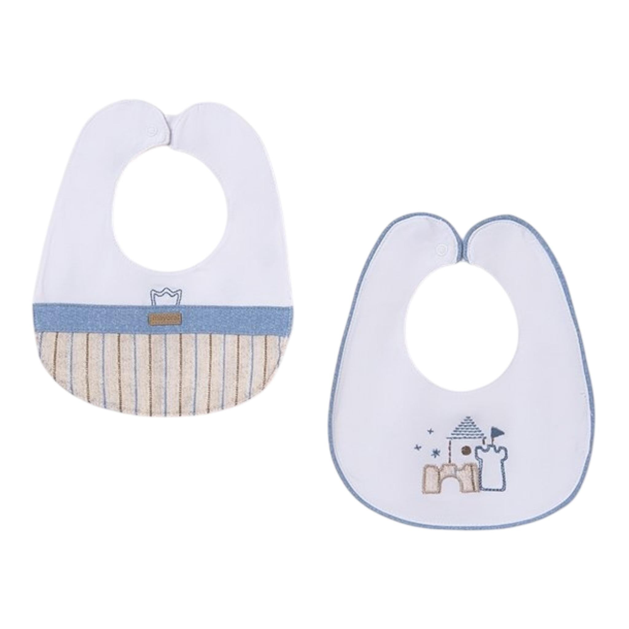 Mayoral Set Bavetta Tinta Unita con Stampe per Neonato 9877 BIANCO MAYORAL 