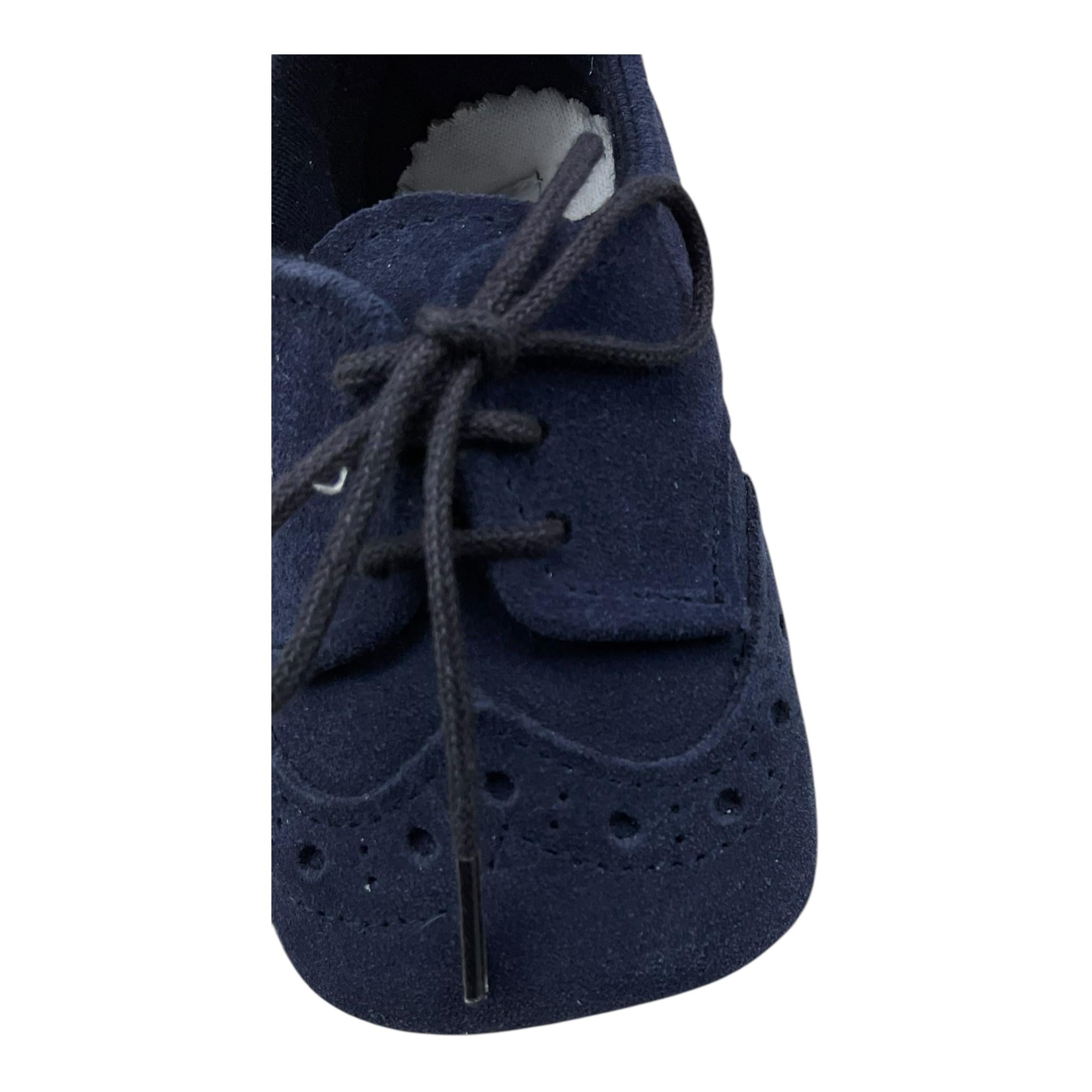 IL GUFO scarpina tinta unita con lacci Blu per Neonato A24SS063EA801 BLU IL GUFO 