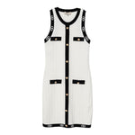 Twinset Abito Bicolore Giromanica con Logo per Bambina 251GJ3QW5 BIANCO TWINSET 