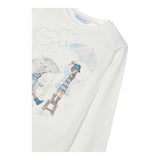 MAYORAL shirt girocollo tinta unita con stampa in contrasto Bianco per Bambina 4067122 BIANCO MAYORAL 