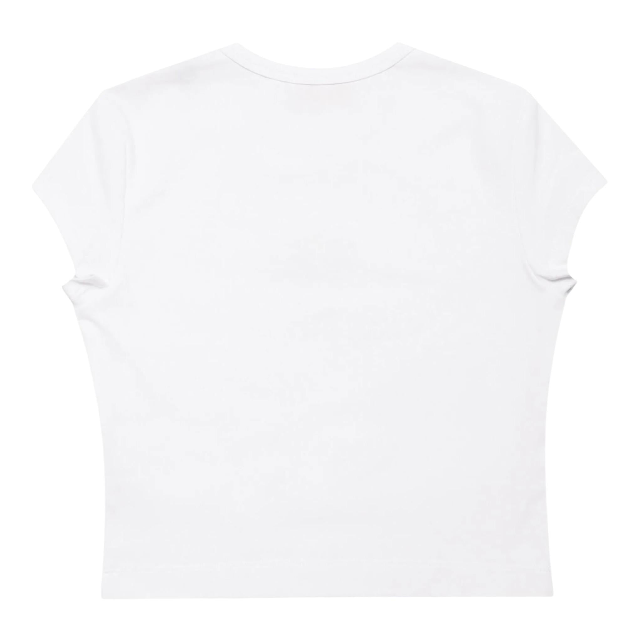 Diesel T-Shirt Girocollo Tinta Unita con Logo per Bambina J01830XX BIANCO DIESEL 
