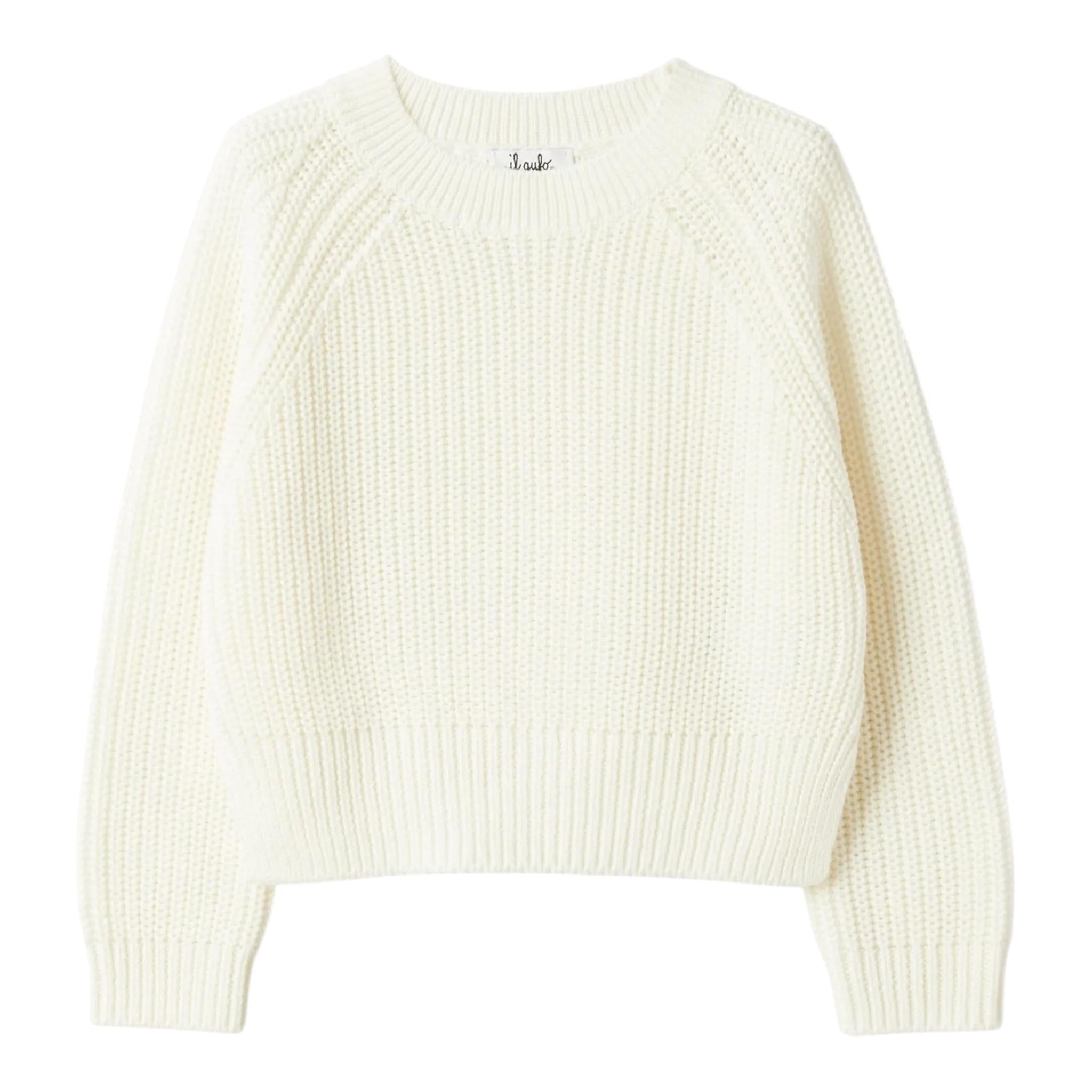 Il Gufo Maglia Girocollo Tinta Unita per Bambina P25MA482EM109J PANNA IL GUFO 