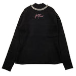 JOHN RICHMOND maglia mezza collo tinta unita con applicazioni Nero per Neonata RGA24080MAN NERO JOHN RICHMOND 