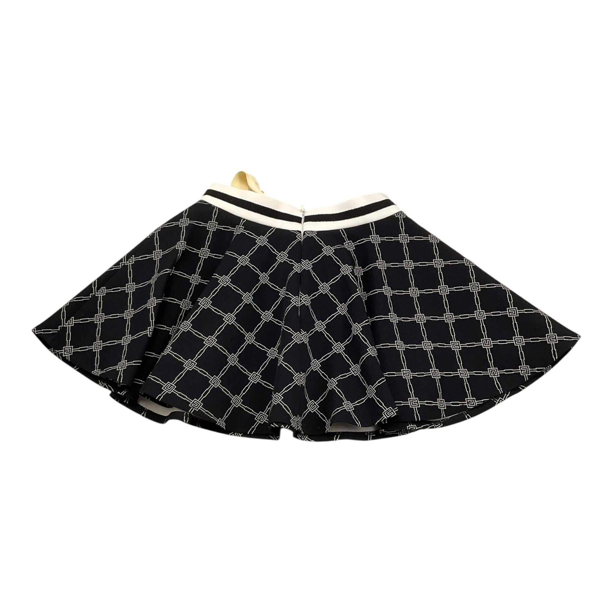 Elisabetta Franchi Gonna Tinta Unita con Fantasia per Bambina EFGO185 NERO ELISABETTA FRANCHI 