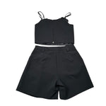 Fun & Fun Completo 2 Pezzi Top-Short per Bambina FCJTP01110 NERO FUN & FUN 