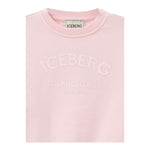 Iceberg Felpa Girocollo Tinta Unita con Logo per Bambina MFICE5151J ROSA ICEBERG 