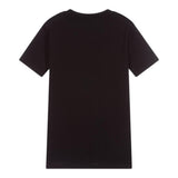 Msgm T-Shirt Girocollo Tinta Unita Con Stampa Logo Nero Per Bambina