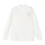 MAYORAL shirt mezzocollo tinta unita con brillantini Bianco per Bambina 145X BIANCO MAYORAL 