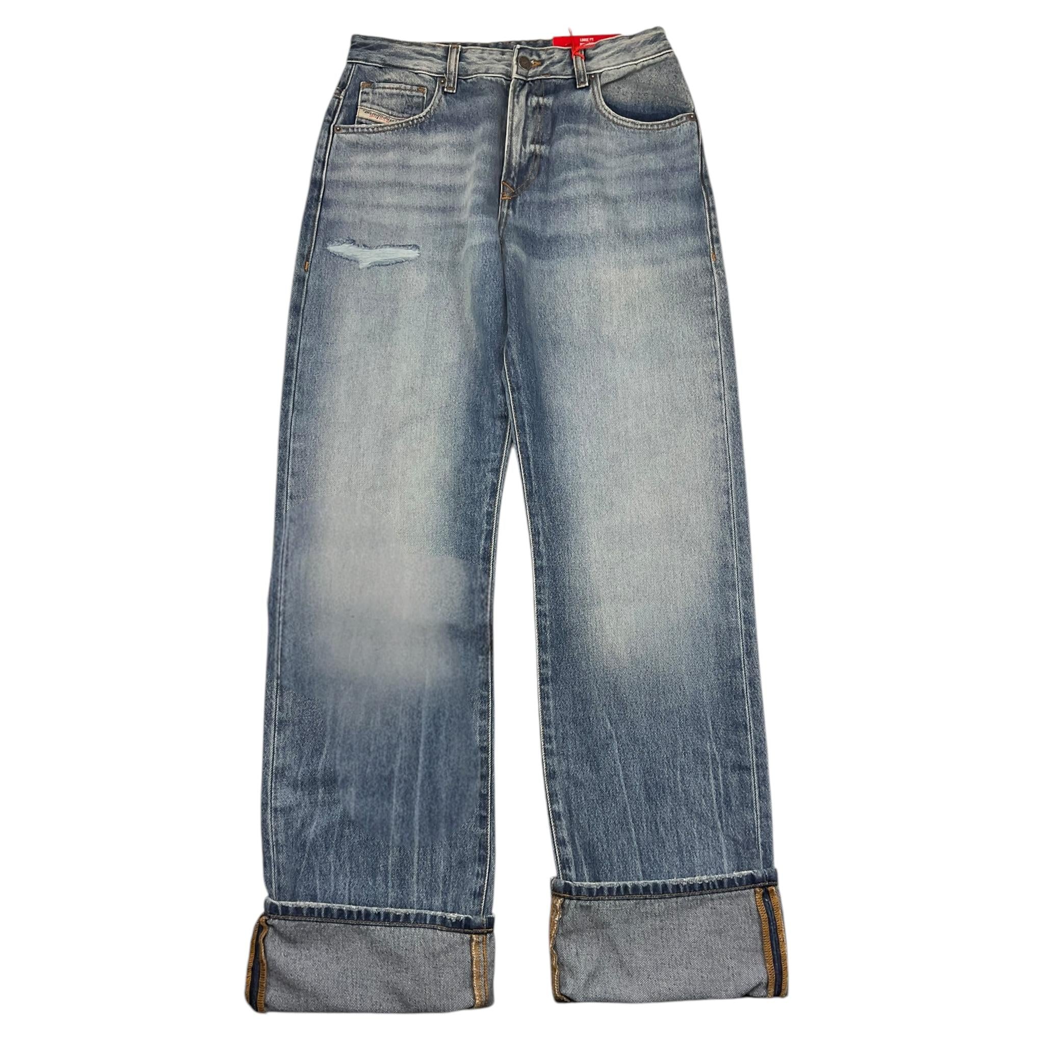 DIESEL jeans tinta unita modello palazzo Azzurro per Bambina J00800 AZZURRO DIESEL 