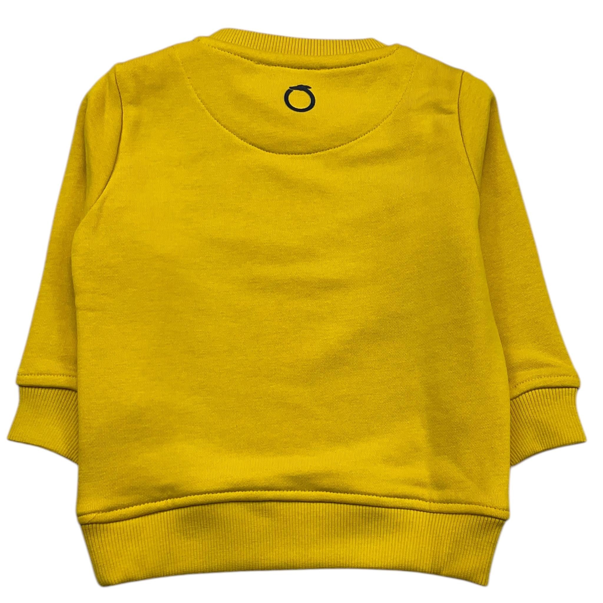 TRUSSARDI felpa chiusa girocollo tinta unita con stampa Giallo per Neonato TIA24086FEN GIALLO TRUSSARDI 