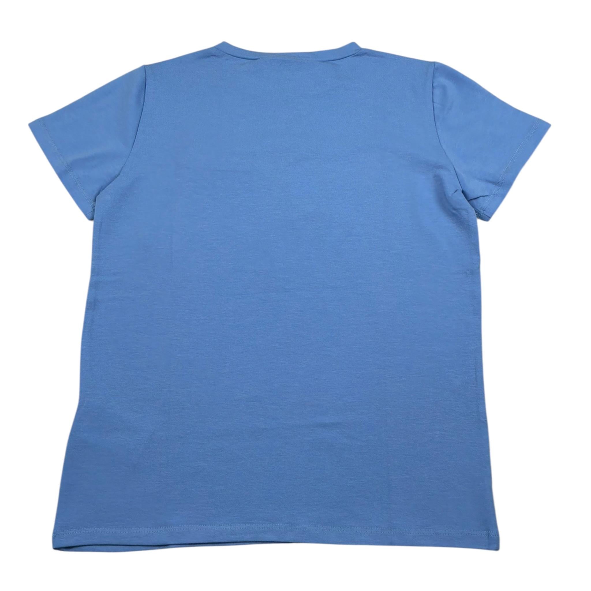 Paolo Pecora T-Shirt Girocollo Tinta Unita per Bambino PP3258 AZZURRO PAOLO PECORA 