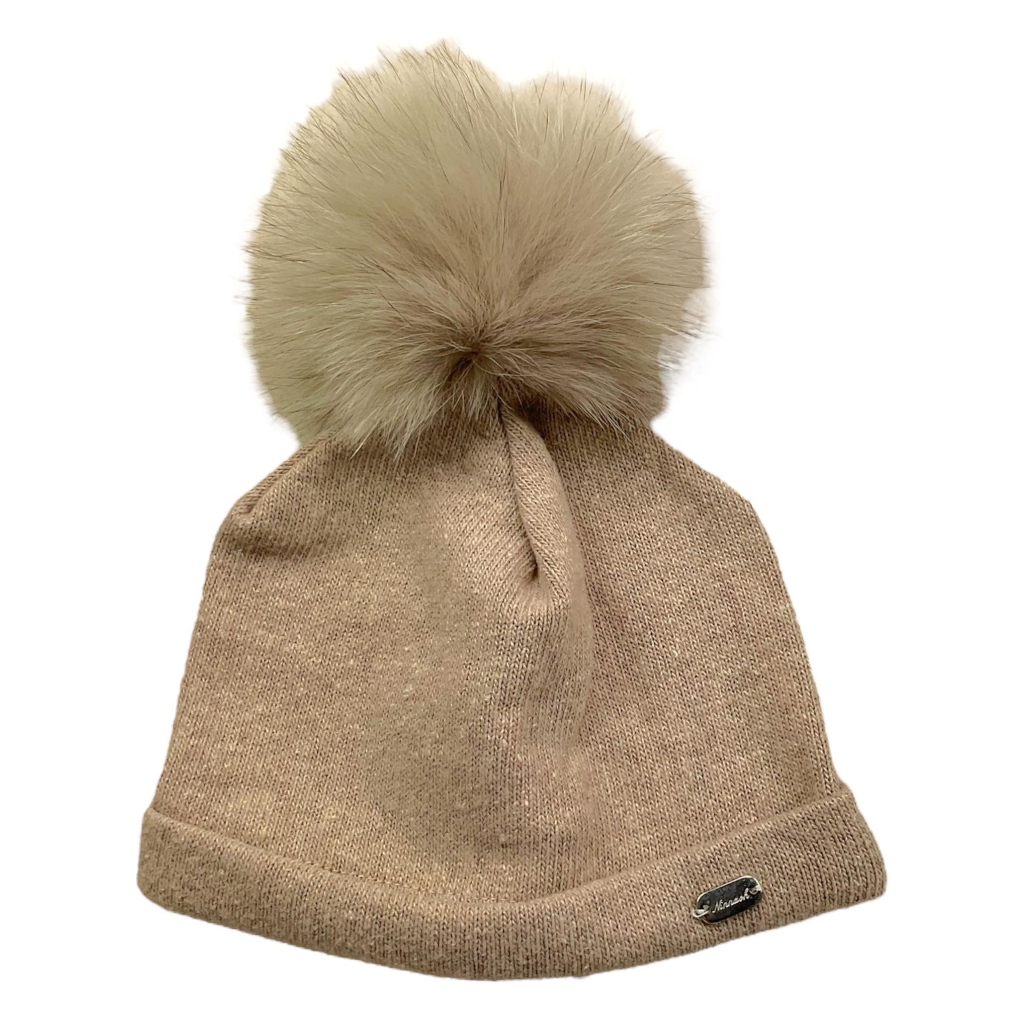 NINNAOH cappello tinta unita con pon pon Beige per Neonata I23225PEL BEIGE NINNAOH 
