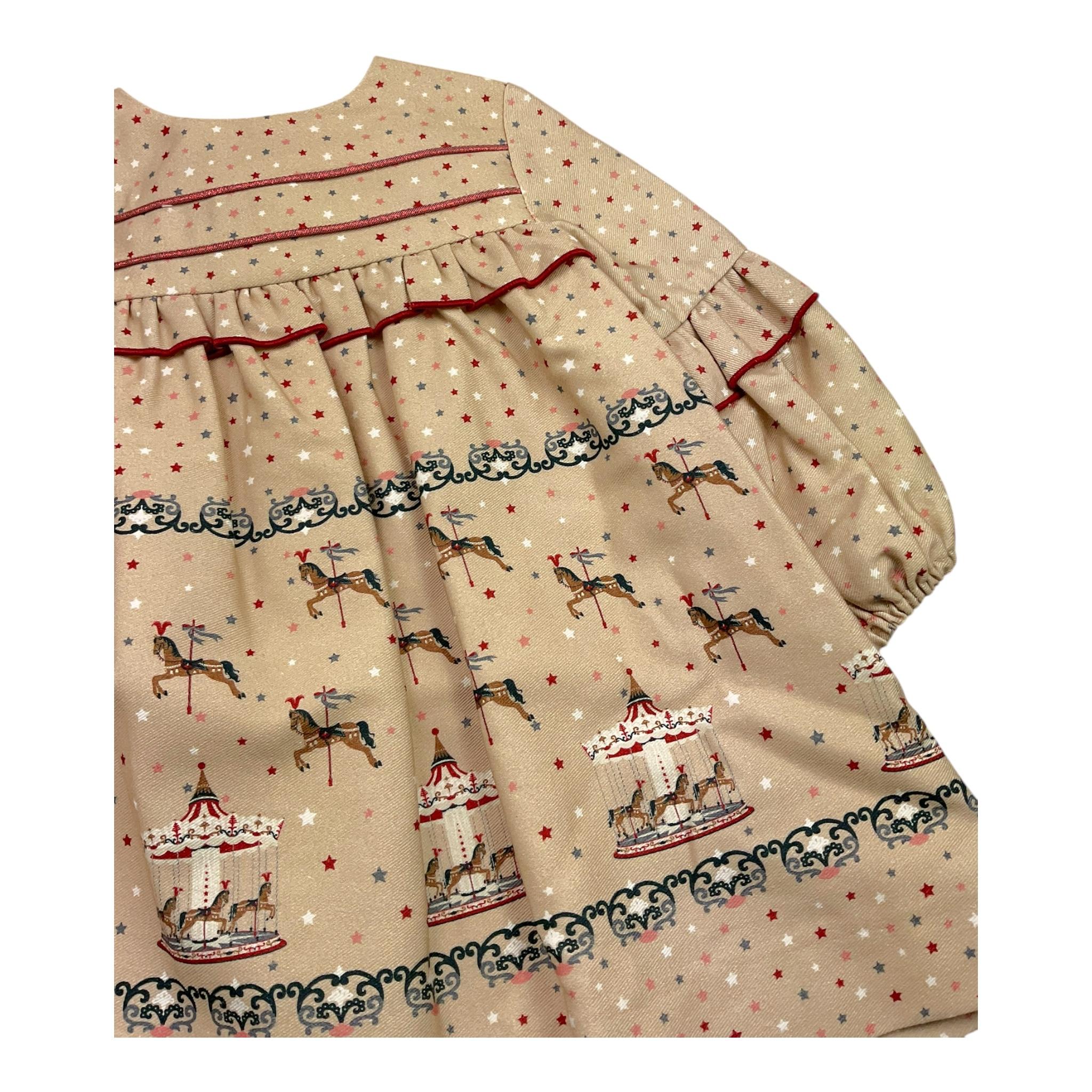 MIRANDA abito tinta unita con fantasia stelle Beige per Neonata 360159 BEIGE MIRANDA 